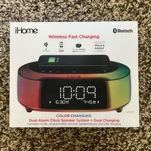 iHome color changing Bluetooth alarm clock